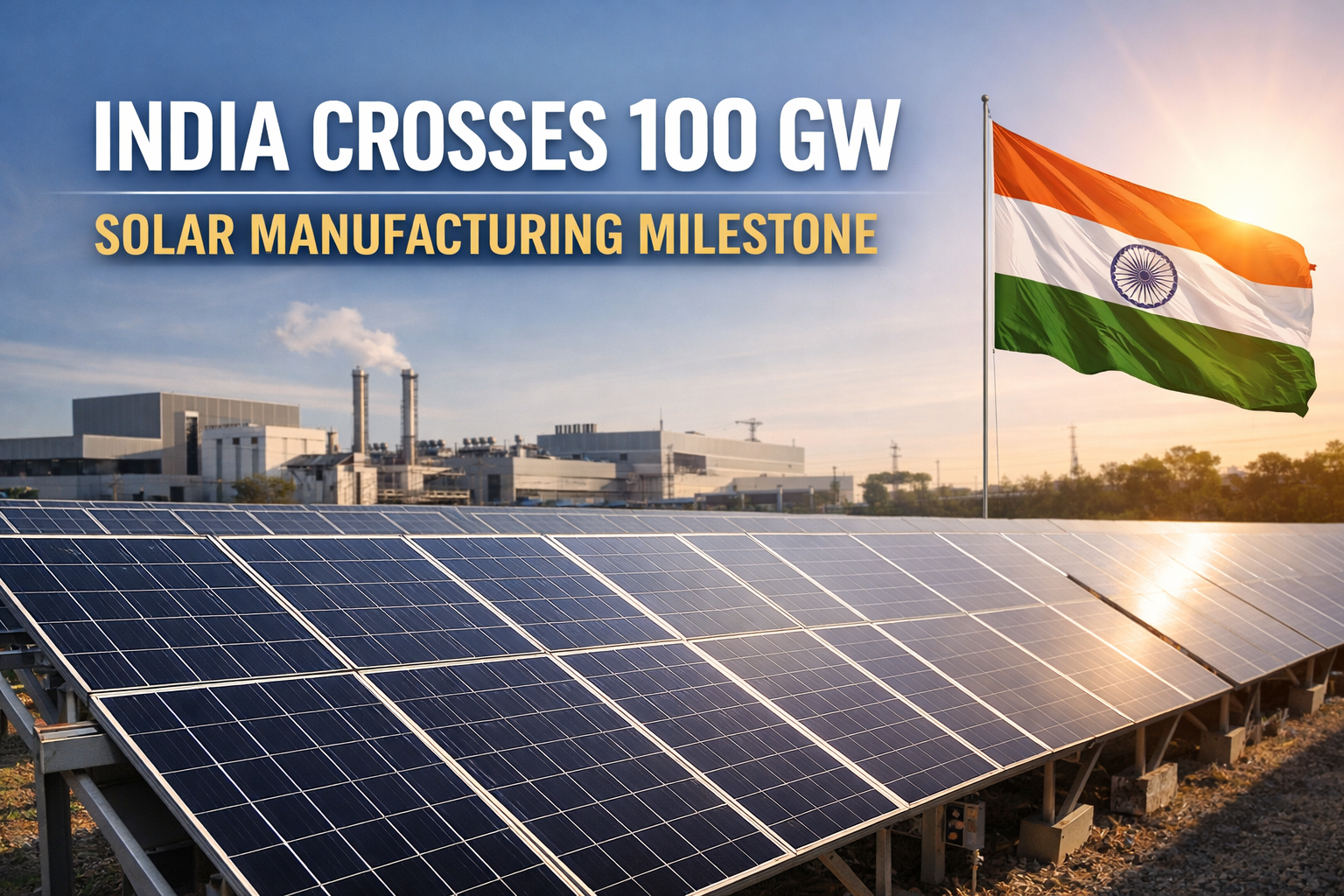  India Crosses 100 GW Solar Manufacturing Milestone
